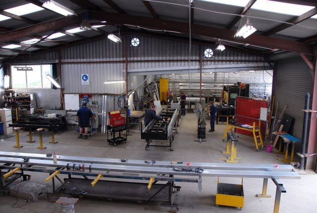 Looking over the sheet metal area