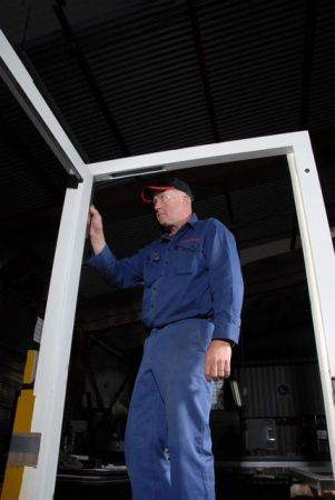 Checking swing door assemblies.